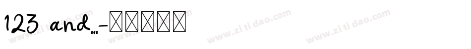 123 and...字体转换